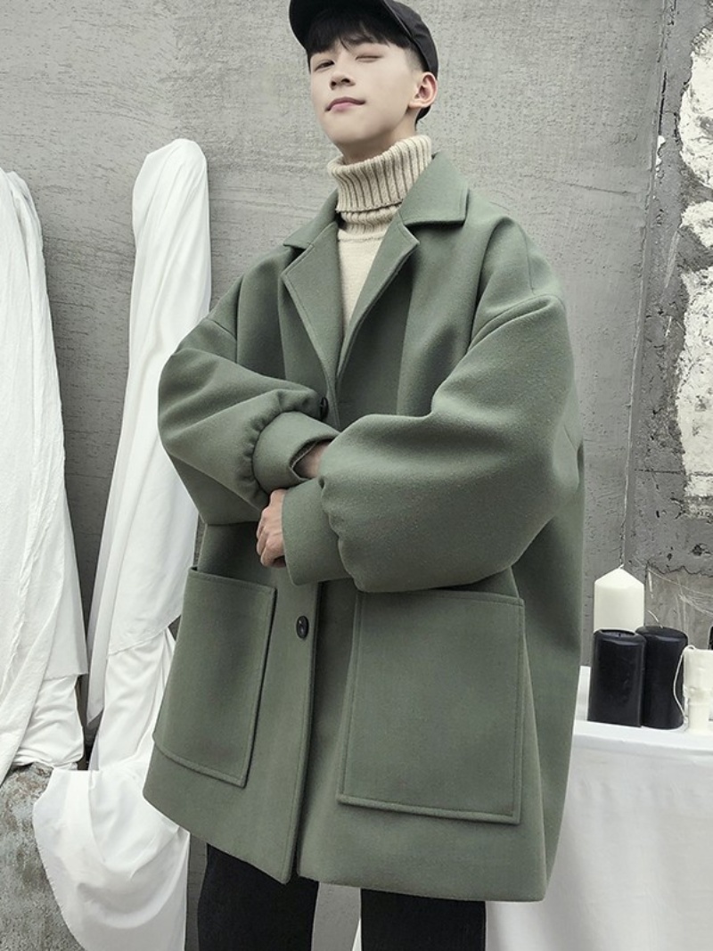 Men's Woolen Coat Short Thicke - مراجعة Winter Clothing Hong Kong وسعره