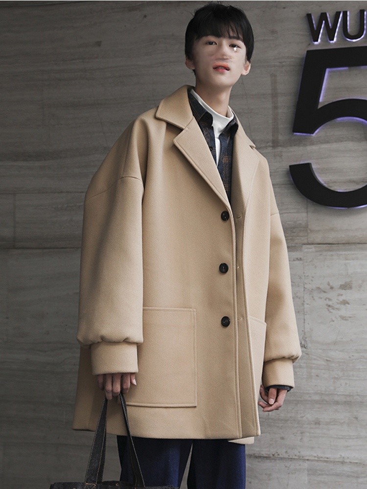 Men's Woolen Coat Short Thicke - مراجعة Winter Clothing Hong Kong وسعره