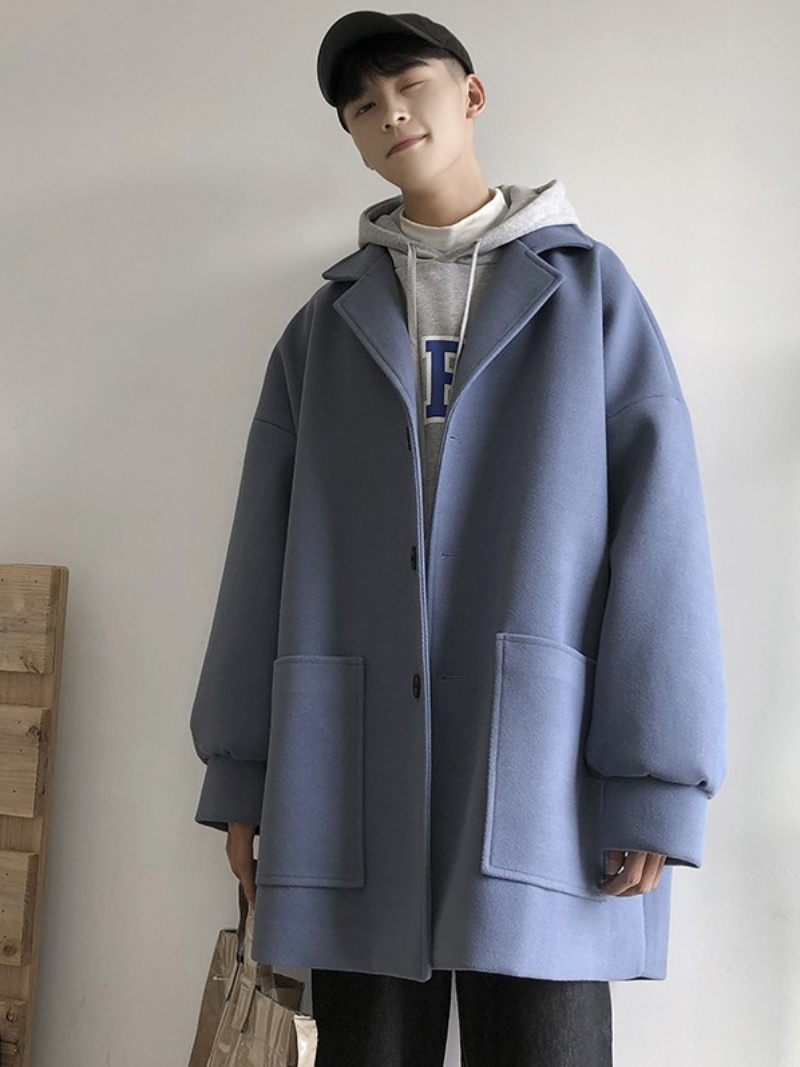Men's Woolen Coat Short Thicke - مراجعة Winter Clothing Hong Kong وسعره