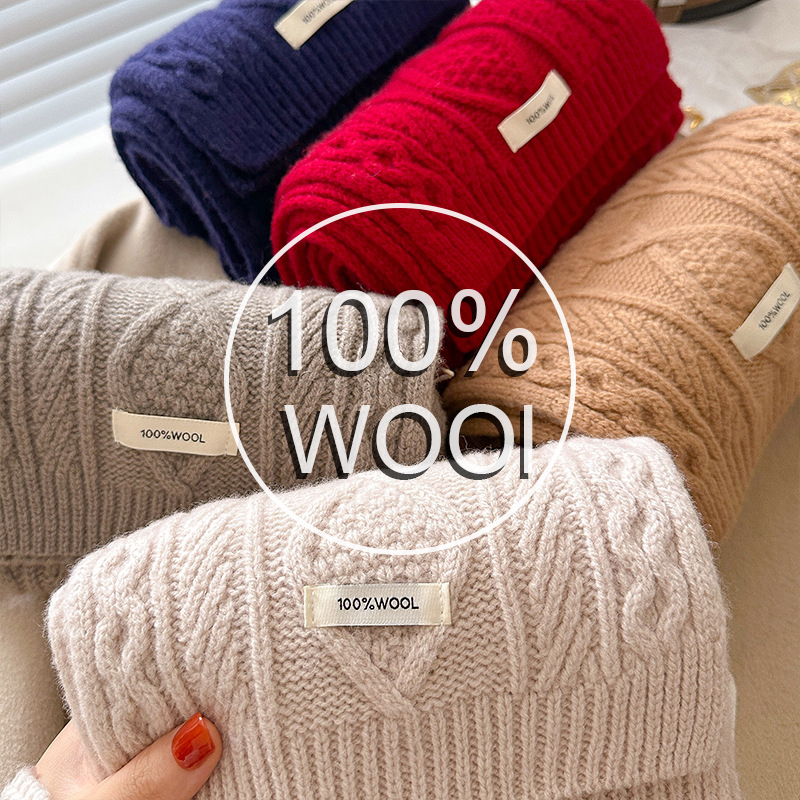 Luxury 100% Wool Scarf Women M - مراجعة Cashmere Scarf Wrap وسعره