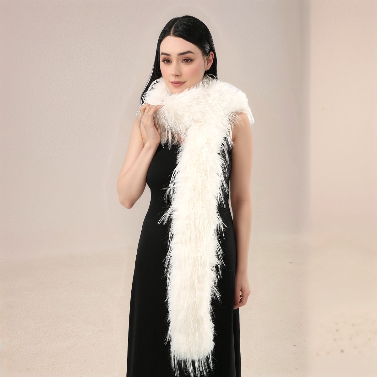 Women Faux Rabbit Fur Long Sca - مراجعة Winter Clothing Design وسعره
